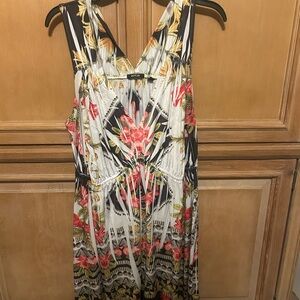 Apt. 9 Floral Print Maxi Dress - Black, White, Pink